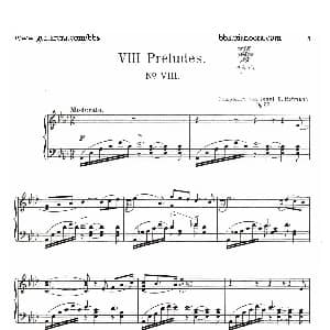 Eight Preludes Op.30 钢琴谱 约瑟夫 卡西马 霍夫曼 Josef Casimir Hofmann