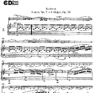 小提琴谱 | Violin Sonata No.5 in F Major Op.24 小提琴 钢琴伴奏