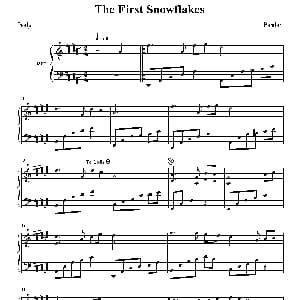 The First Snowflqkes 钢琴谱