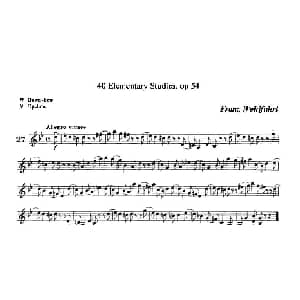 小提琴谱 | 40首小提琴初级技巧练习曲之27 弗朗茨 沃尔法特