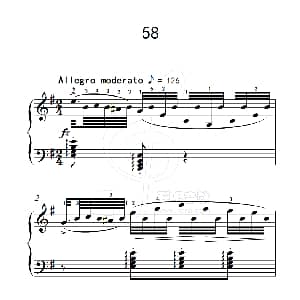 练习曲 58 钢琴谱