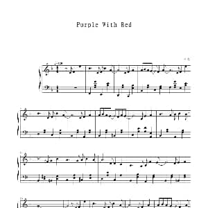 Purple With Red 钢琴谱 冷火