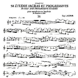 萨克斯谱 | Guy Lacour 50 首萨克斯练习曲之34 Guy Lacour