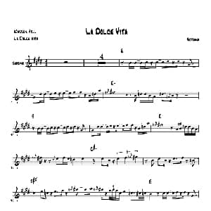 萨克斯谱 | La Dolce Vita 高音萨克斯