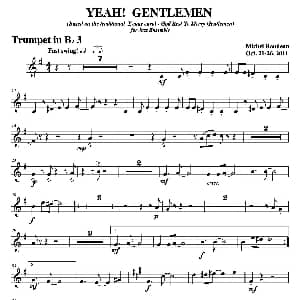 YEAH! GENTLEMEN 第三降B小号分谱