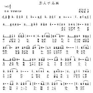 亲人子弟兵_歌曲简谱_词曲:欧阳玥 周耀斌