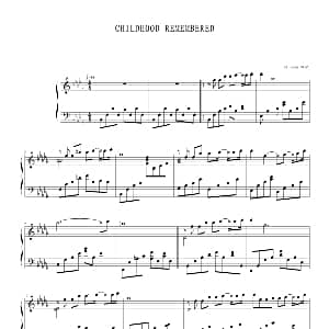 Childhood Remembered 钢琴谱