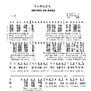 什么都没看见Hичего не вижу_歌曲简谱_词曲:列.奥沙宁 奥.菲尔茨曼