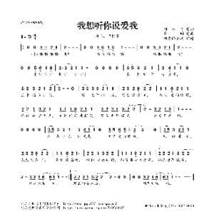 我想听你说爱我_歌曲简谱_词曲:赵明 赵明