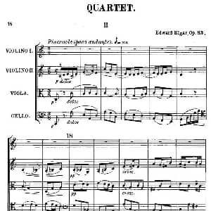小提琴谱 | QUARTET Op.83 第二部分 弦乐四重奏 爱德华 埃尔加