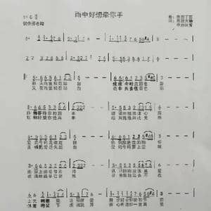 雨中好想牵你手 _歌谱投稿_词曲:草原大哈 草原丁喜