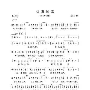 认真的雪_歌曲简谱_词曲:薛之谦 薛之谦