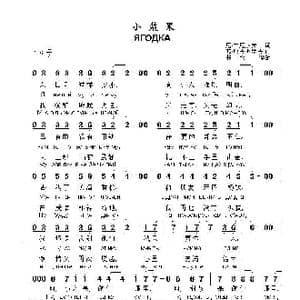 小浆果ЯГОДКА_歌曲简谱_词曲:尼.杰尼索夫 弗.耶夫杰罗夫