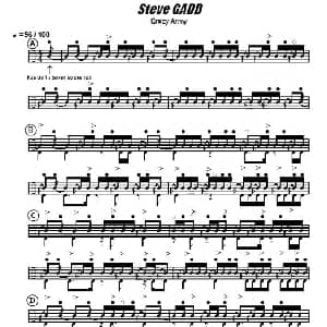Steve Gadd crazy army 鼓谱 Steve Gadd