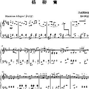 杨柳青_歌曲简谱_词曲: 沈建国编曲