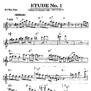 萨克斯谱 | ETUDE No.1 中音萨克斯超吹练习曲