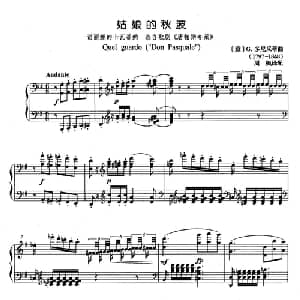 姑娘的秋波 意大利 _外国歌谱_词曲: 意 G.多尼采蒂