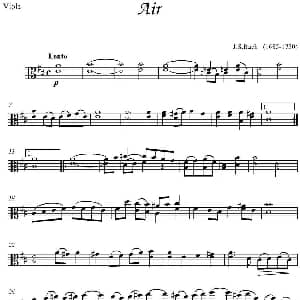 Air 中提琴分谱 J.S.Bach
