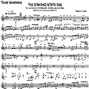 萨克斯谱 | THE DIAMOND STATE RAG 四重奏 次中音萨克斯分谱
