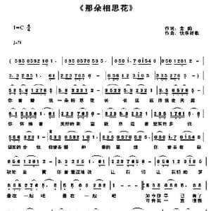 那朵相思花_歌曲简谱_词曲:金韵 快乐好歌