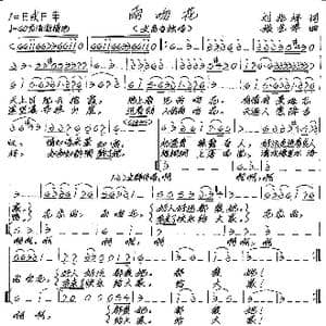 雨吻花_歌谱投稿_词曲:刘北祥 张艺军