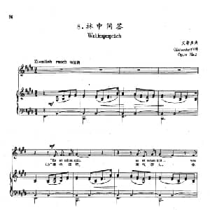 8林中问答 德国 _外国歌谱_词曲:艾辛多夫 舒曼