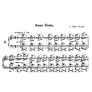 肖邦钢琴练习曲 Op.25之三 钢琴谱 肖邦