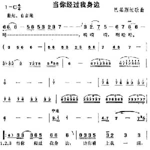 当你经过我身边 巴基斯坦 _外国歌谱