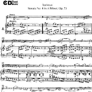 小提琴谱 | Violin Sonata No.4 in A Minor Op.23 小提琴 钢琴伴奏