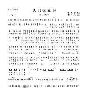 认识你真好_歌曲简谱_词曲:钟天富 钟天富