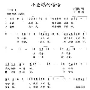 小企鹅的恰恰_儿歌乐谱_词曲:严惠萍 王慧