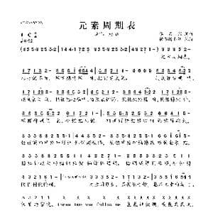 元素周期表_歌曲简谱_词曲:李彦谚 李彦谚