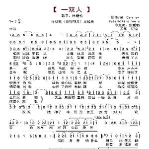 一双人_歌曲简谱_词曲:张鹏鹏 Carrie haber & Chirs lewis