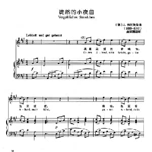 徒然的小夜曲 德国 _外国歌谱_词曲: 德 J.勃拉姆斯