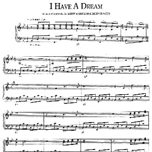 I Have A Dream 钢琴谱
