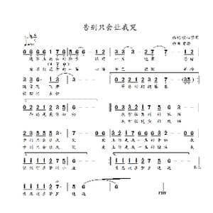 告别只会让我哭_歌谱投稿_词曲:伤心莎莉 紫蘅