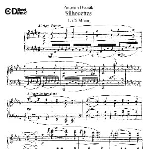 12 Silhouettes Op.8 钢琴谱 安东宁 德沃夏克