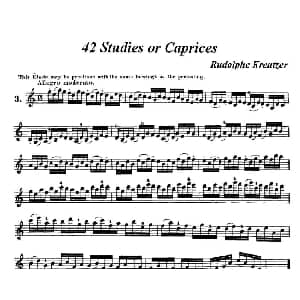 小提琴谱 | 42首练习曲或隨想曲之三 克莱采尔