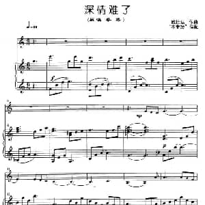 小提琴谱 | 深情难了 钢琴伴奏小提琴谱