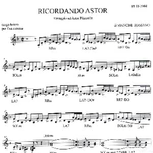 手风琴谱 | Ricordando Astor