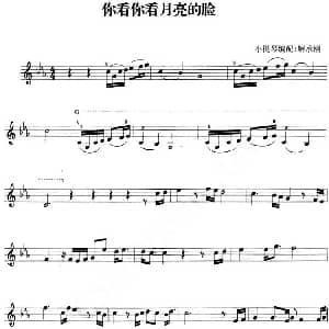 小提琴谱 | 你看你看月亮的脸 解承钢小提琴