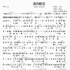 爱的赌注_歌谱投稿_词曲:王彬 石焱