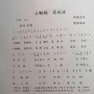 小鹦鹉 爱说话_歌曲简谱_词曲:毕健民 段福培