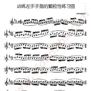 小提琴谱 | 训练左手手指的颗粒性练习曲