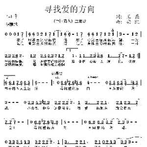 寻找爱的方向_歌曲简谱_词曲:王磊 栾凯