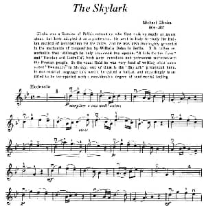 小提琴谱 | 云雀 The Skylark 米哈伊尔 格林卡 Glinka