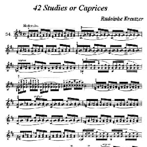 小提琴谱 | 42首练习曲或隨想曲之34 克莱采尔