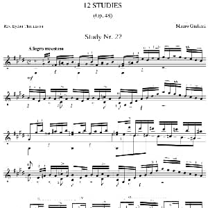 Mauro Giuliani 12 Studies,Op.48 吉他谱