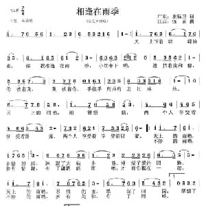 相逢在雨季_通俗唱法乐谱_词曲:龙远开 伍菌
