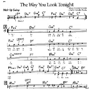 The Way You Look Tonight 钢琴谱